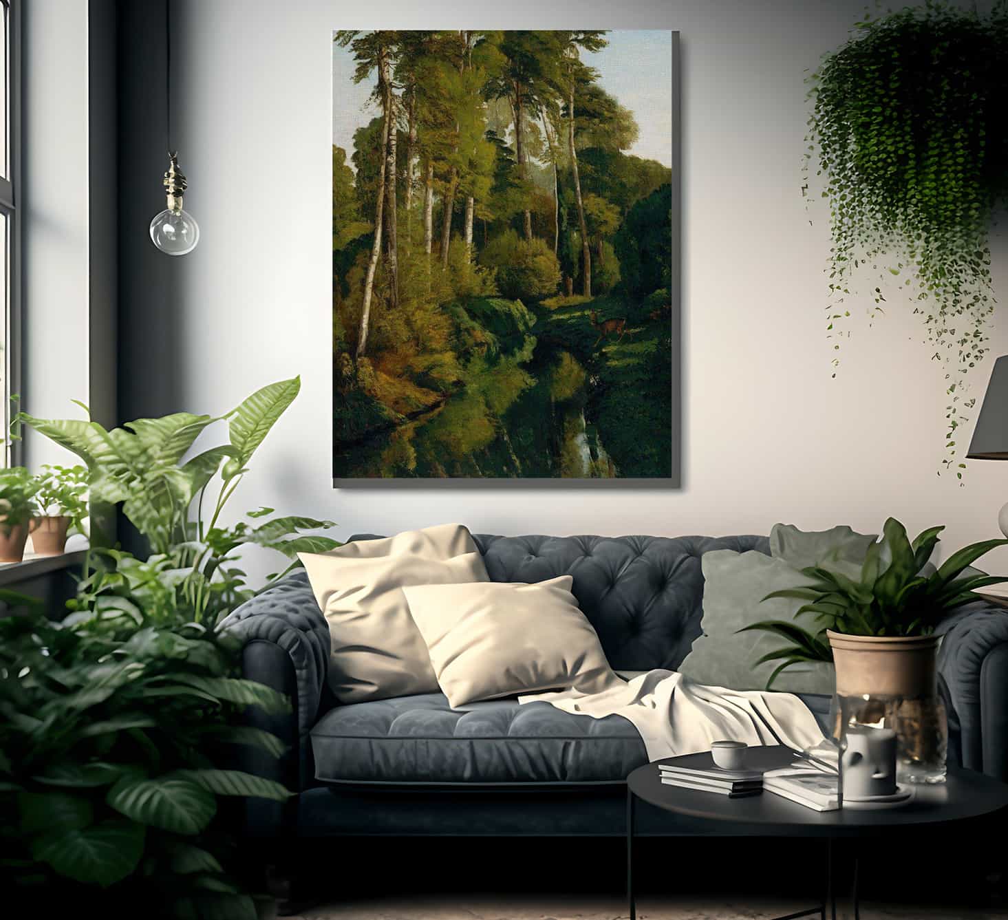 Stream In The Forest By Gusave Courbet Fine Art Print