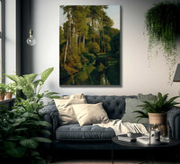 Stream In The Forest By Gusave Courbet Fine Art Print