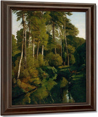 Stream In The Forest By Gusave Courbet Fine Art Print