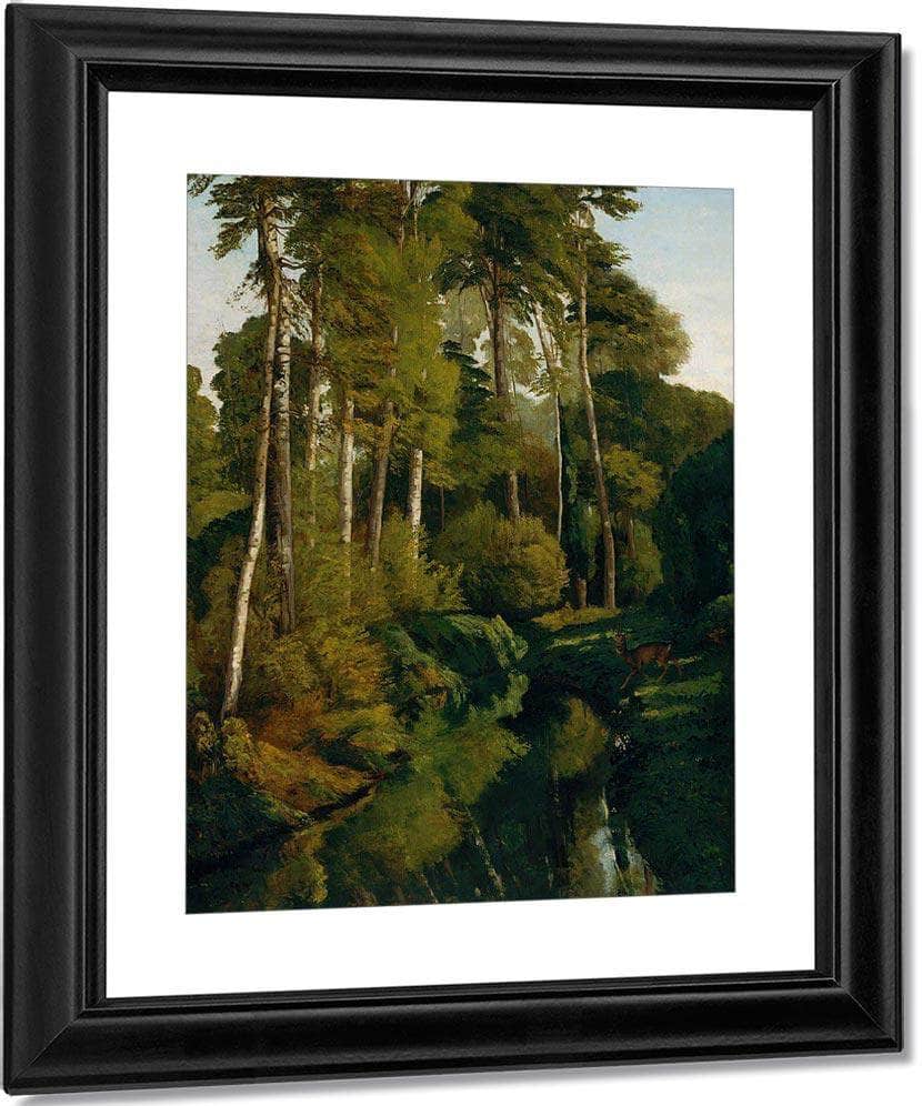 Stream In The Forest By Gusave Courbet Fine Art Print
