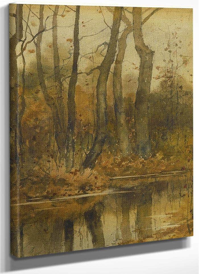 Stream In The Woods By Childe Hassam Fine Art Print