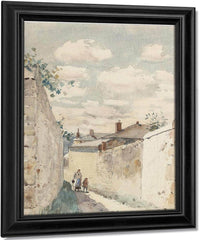 Street Auvers Sur L'oise By Childe Hassam Fine Art Print