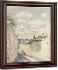 Street Auvers Sur L'oise By Childe Hassam Fine Art Print