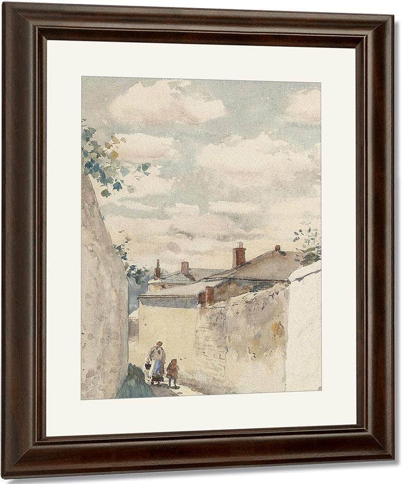 Street Auvers Sur L'oise By Childe Hassam Fine Art Print