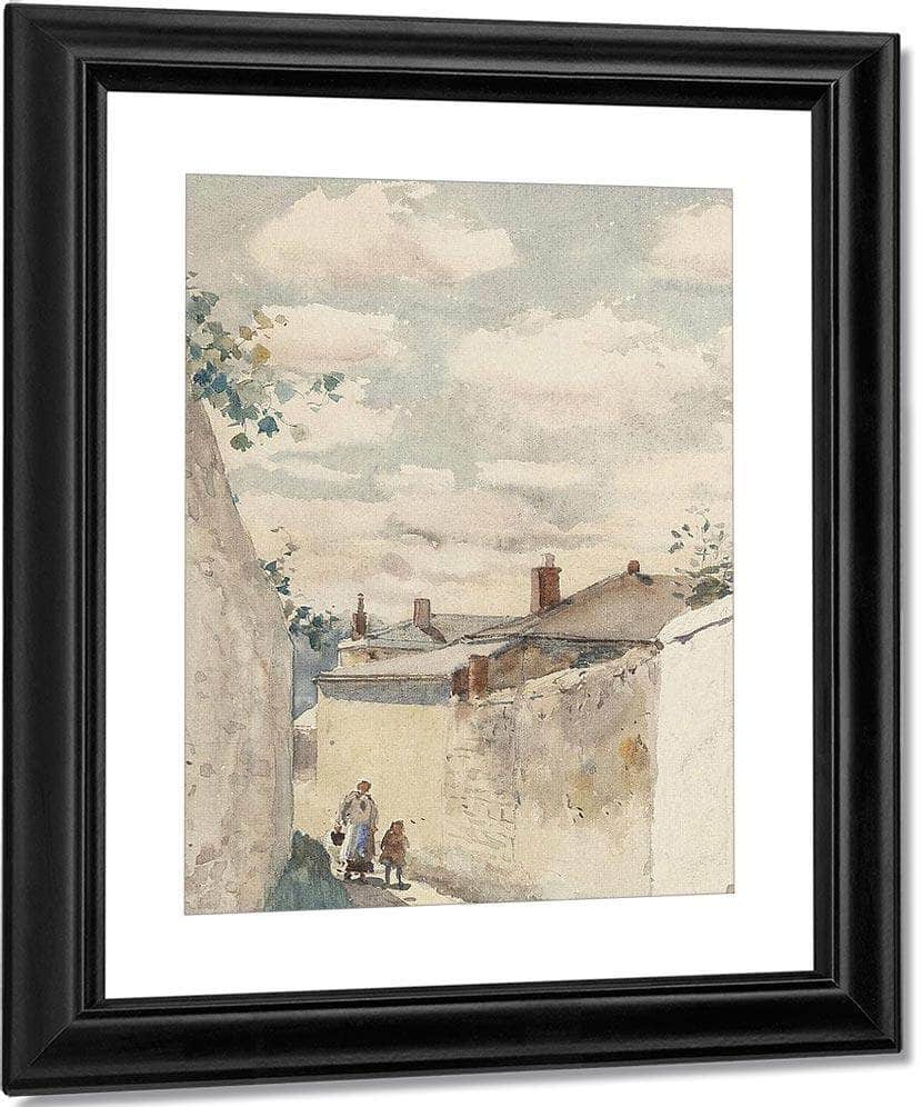 Street Auvers Sur L'oise By Childe Hassam Fine Art Print