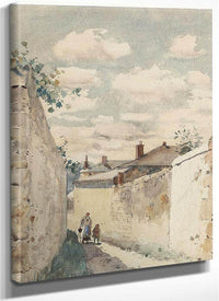 Street Auvers Sur L'oise By Childe Hassam Fine Art Print