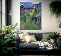 Street In Tahiti By Eugene Henri Paul Gauguin Fine Art Print