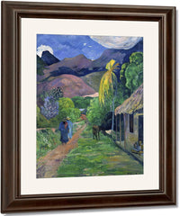 Street In Tahiti By Eugene Henri Paul Gauguin Fine Art Print