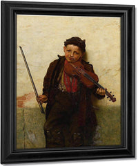 Street Musician By John George Brown Fine Art Print