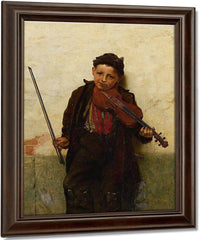 Street Musician By John George Brown Fine Art Print