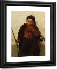 Street Musician By John George Brown Fine Art Print