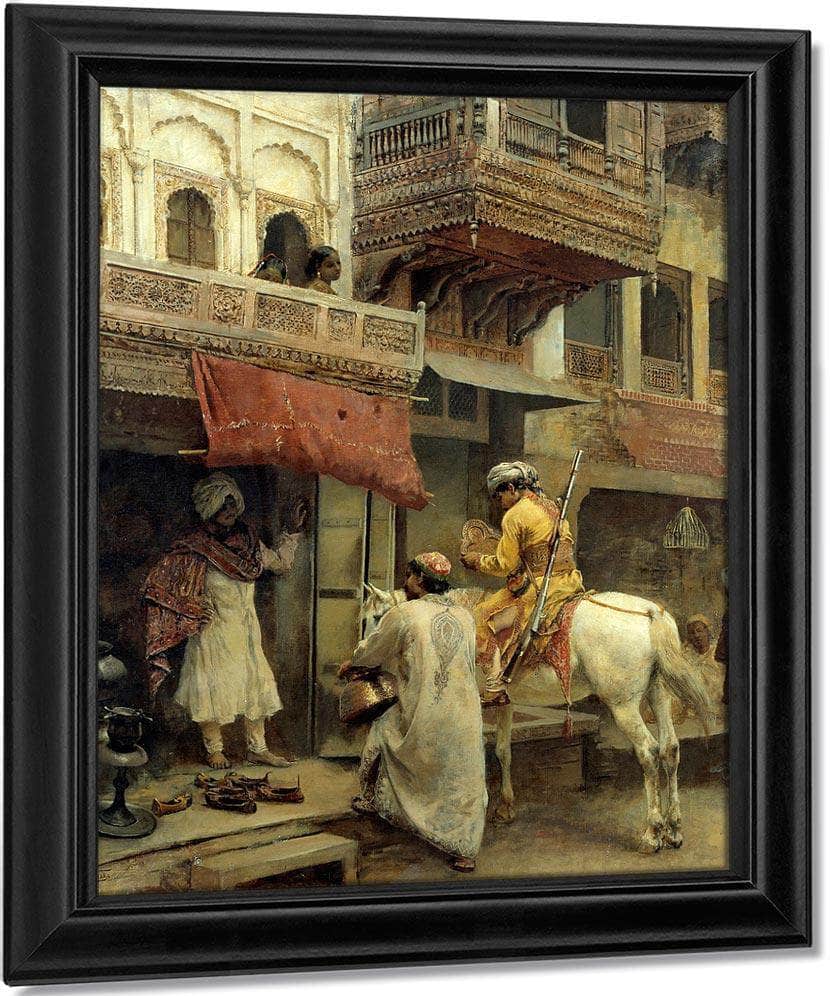 Street Scene In India By Edwin Lord Weeks Fine Art Print