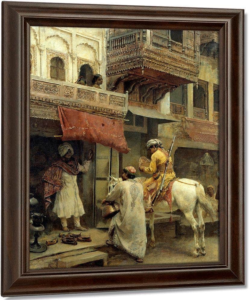 Street Scene In India By Edwin Lord Weeks Fine Art Print