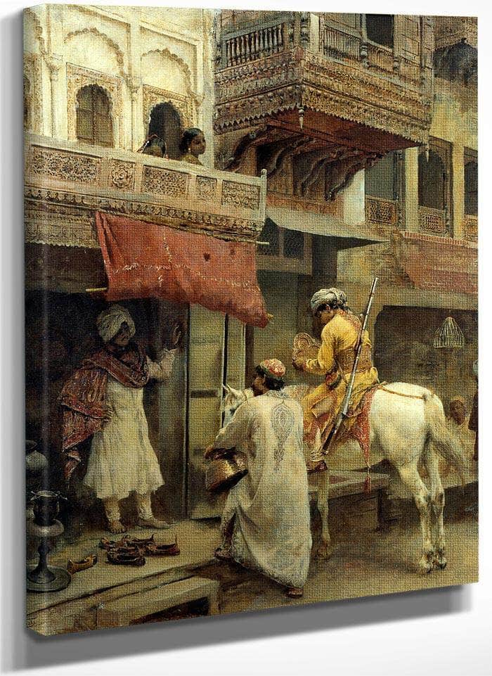 Street Scene In India By Edwin Lord Weeks Fine Art Print