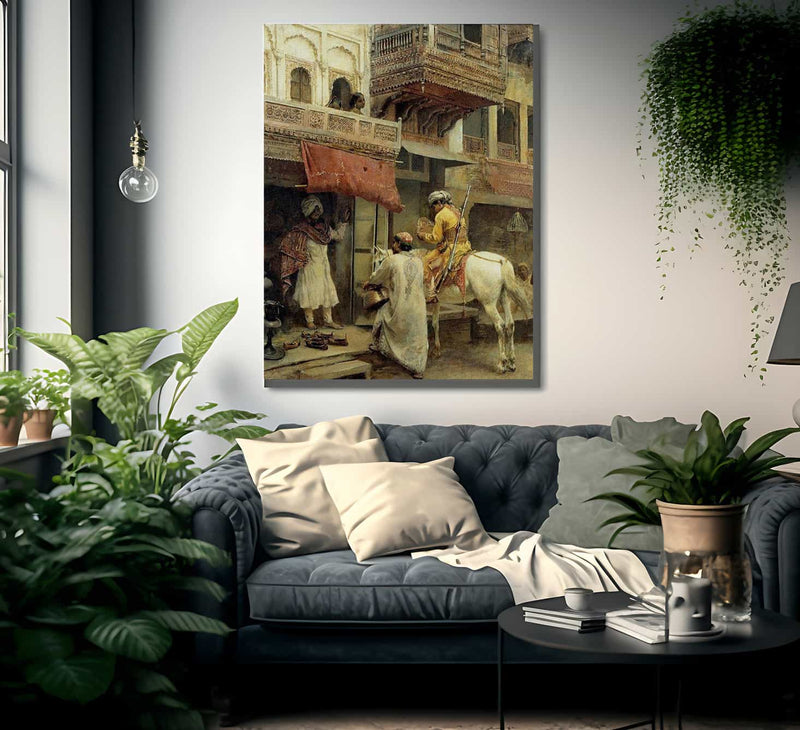 Street Scene In India By Edwin Lord Weeks Fine Art Print