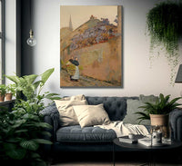 Street Scene In Sannois By Childe Hassam Fine Art Print