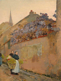 Street Scene In Sannois By Childe Hassam Fine Art Print