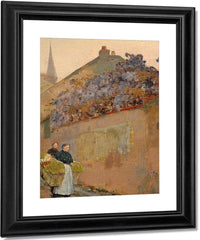 Street Scene In Sannois By Childe Hassam Fine Art Print