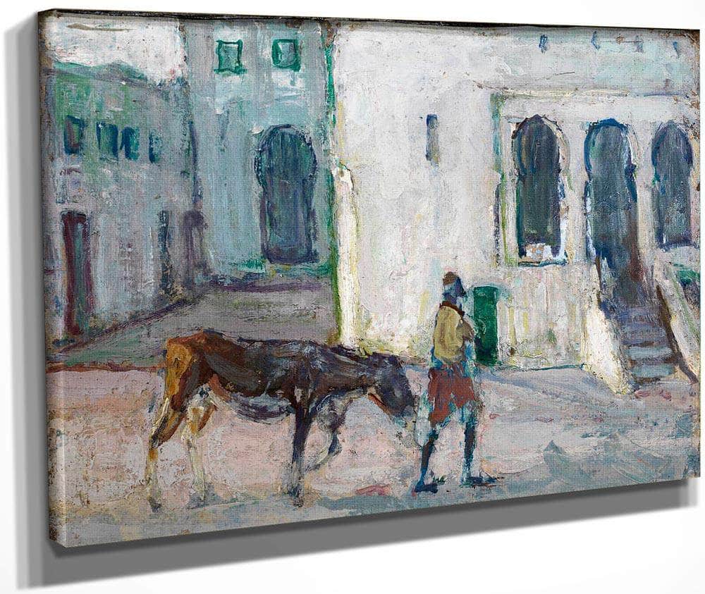Street Scene, Tangier (Man Leading Calf) By Henry Ossawa Tanner Fine Art Print