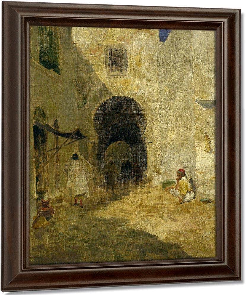 Street Scene Tunis By Willard Leroy Metcalf Fine Art Print