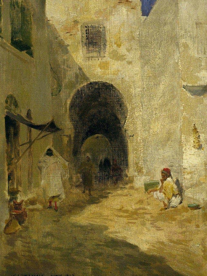 Street Scene Tunis By Willard Leroy Metcalf Fine Art Print
