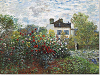 Stretched Canvas Artists Garden In Argenteuil Painting Claude Monet Canvas Art Fine Art Print