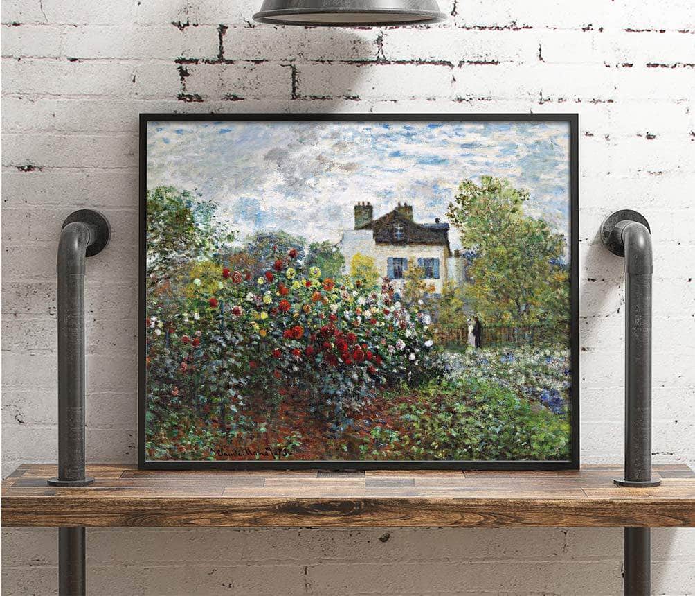 Stretched Canvas Artists Garden In Argenteuil Painting Claude Monet Canvas Art Fine Art Print
