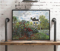 Stretched Canvas Artists Garden In Argenteuil Painting Claude Monet Canvas Art Fine Art Print