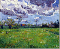Stretched Canvas Landscape Under A Stormy Sky Painting Vincent Van Gogh Canvas Art Fine Art Print