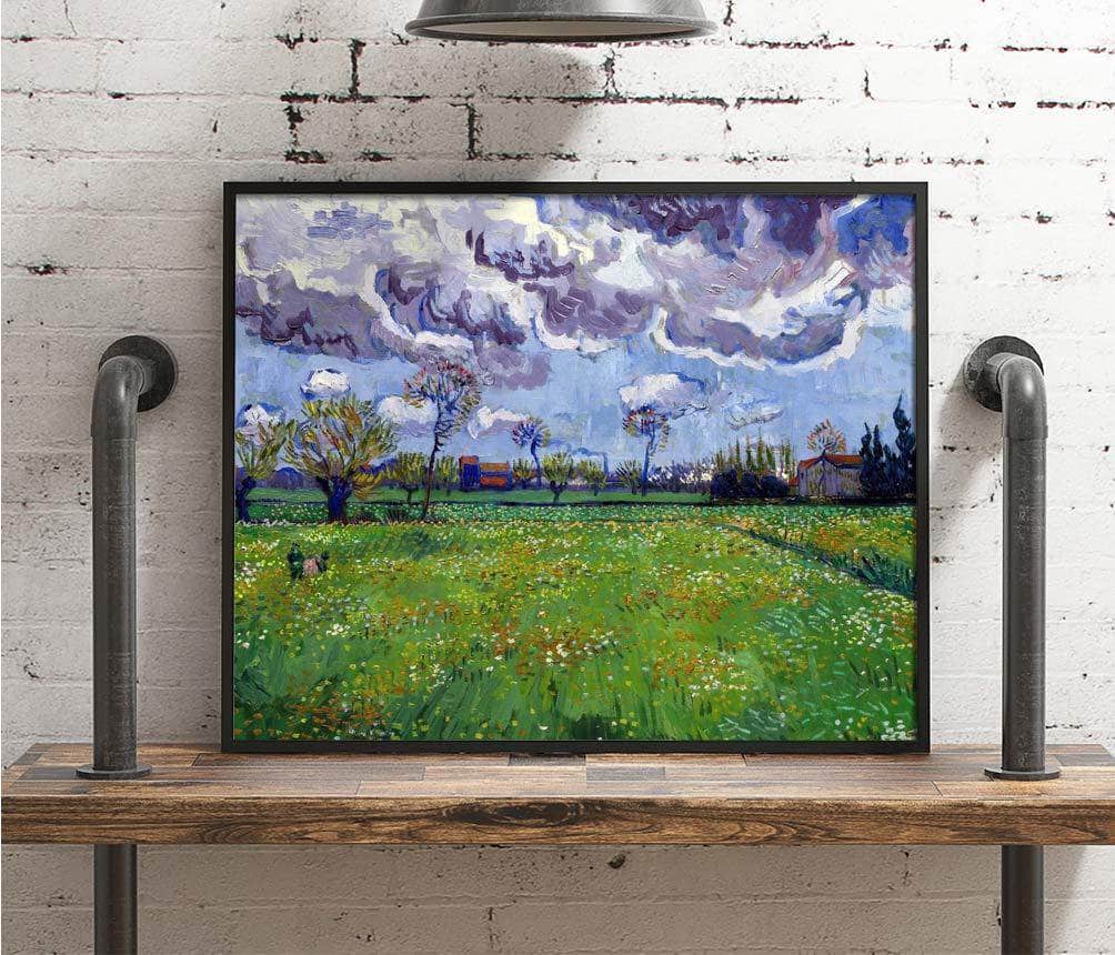 Stretched Canvas Landscape Under A Stormy Sky Painting Vincent Van Gogh Canvas Art Fine Art Print