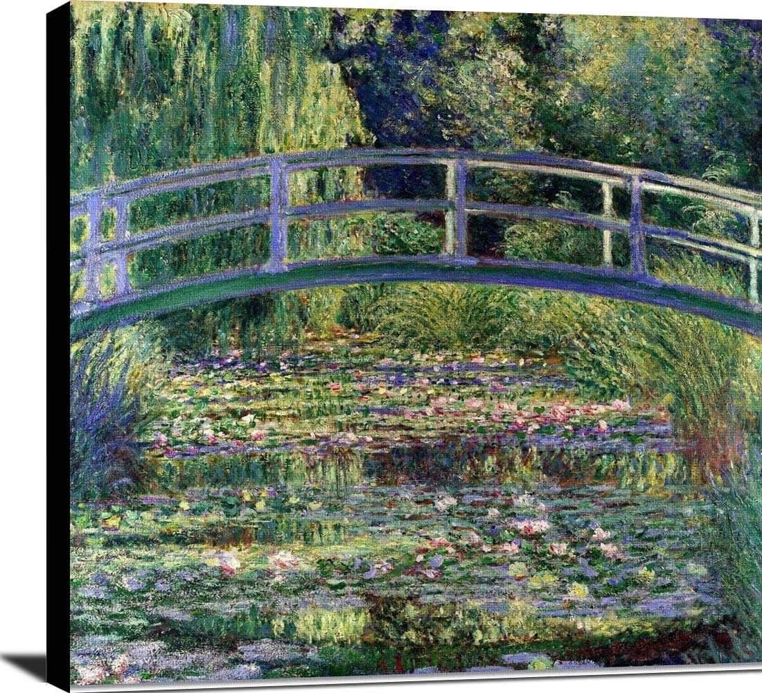 Stretched Canvas Water Lilies Japanese Bridge Painting Claude Monet Canvas Art Fine Art Print