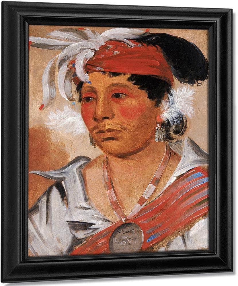 String, A Renowned Warrior By George Catlin Fine Art Print