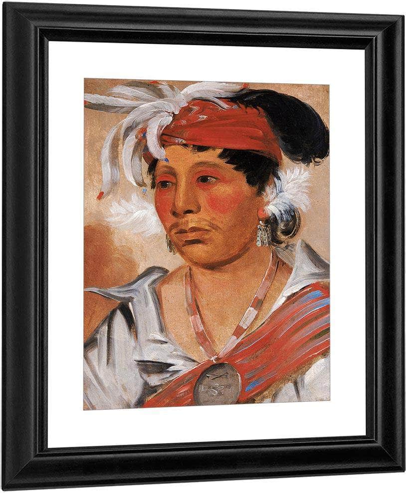 String, A Renowned Warrior By George Catlin Fine Art Print