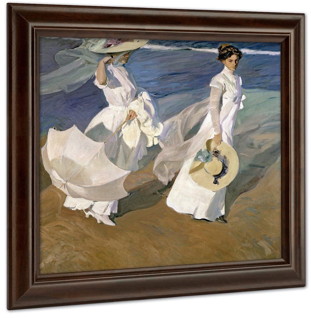 Strolling Along The Seashore By Joaquin Sorolla Y Bastida Fine Art Print