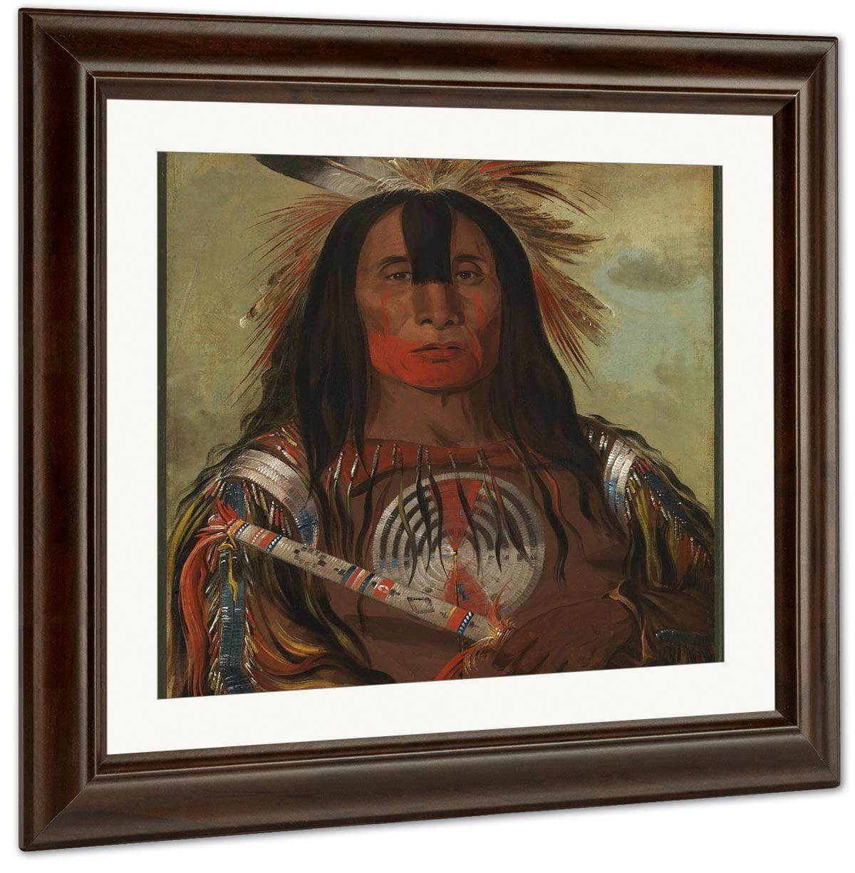 Stu Mick O Súcks, Buffalo Bull's Back Fat, Head Chief, Blood Tribe By George Catlin Fine Art Print