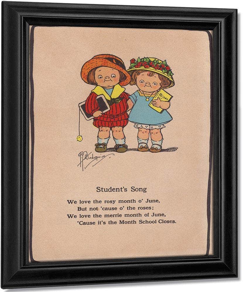 Students Song Illustrated By Grace G Drayton Fine Art Print