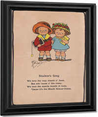 Students Song Illustrated By Grace G Drayton Fine Art Print