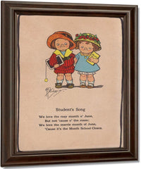 Students Song Illustrated By Grace G Drayton Fine Art Print