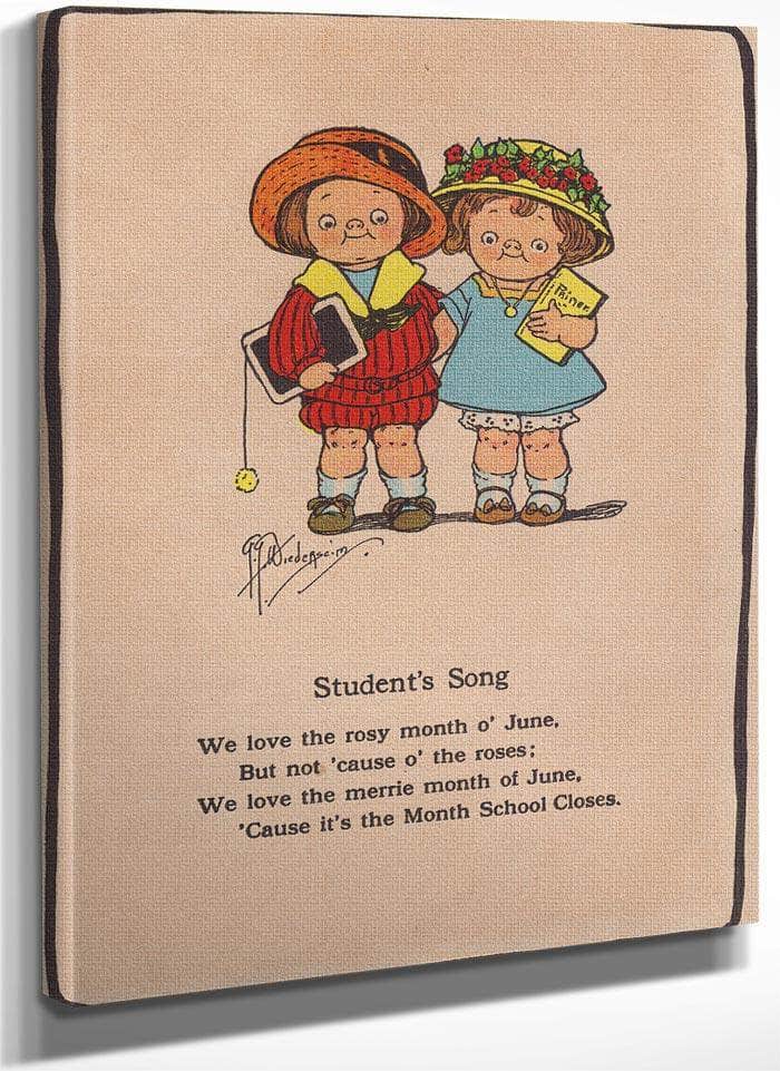 Students Song Illustrated By Grace G Drayton Fine Art Print