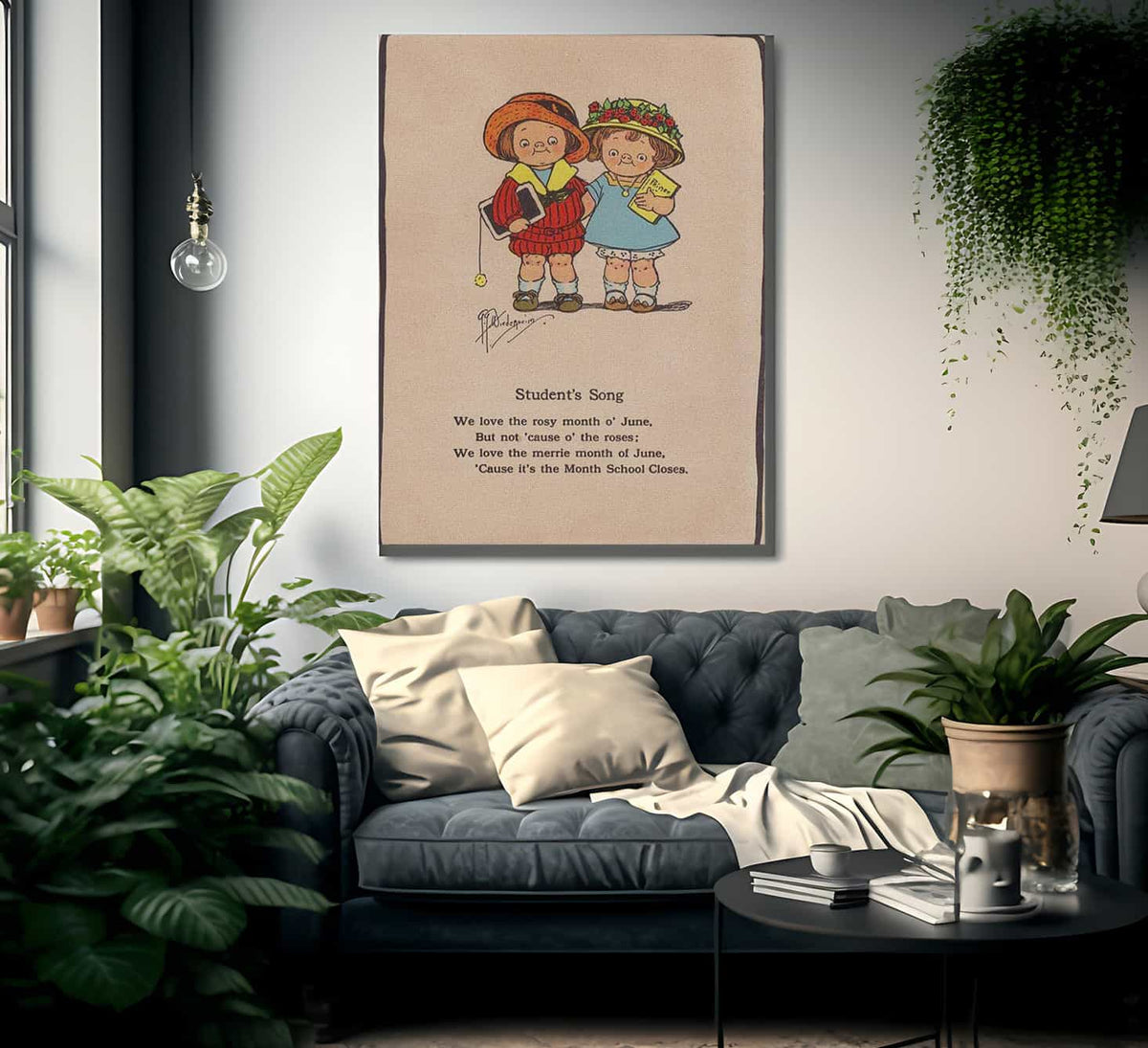 Students Song Illustrated By Grace G Drayton Fine Art Print