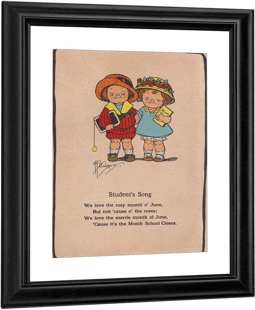 Students Song Illustrated By Grace G Drayton Fine Art Print