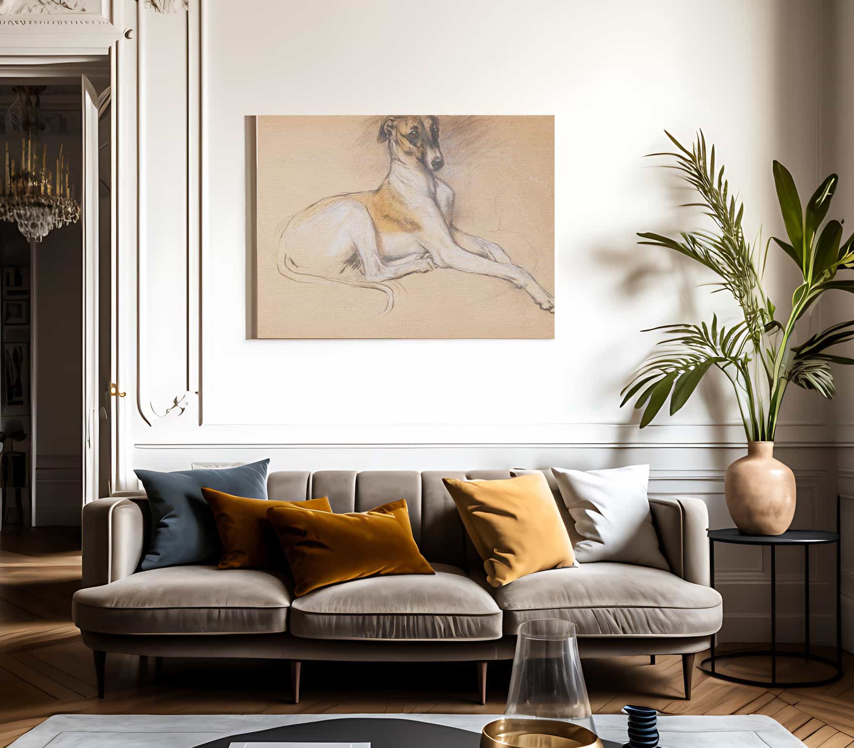 Studies Of A Greyhound By Arthur Wardle Fine Art Print