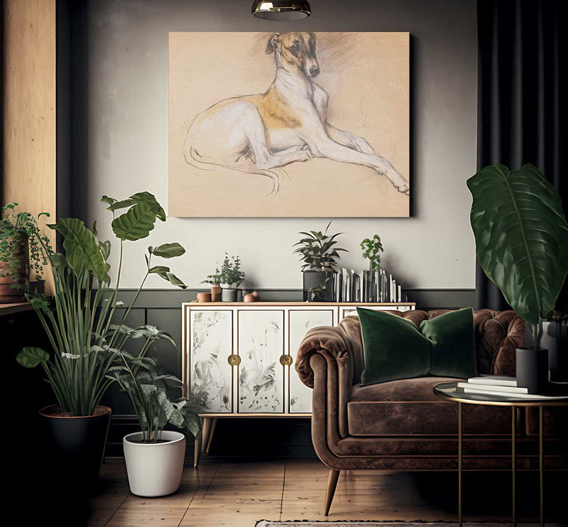 Studies Of A Greyhound By Arthur Wardle Fine Art Print