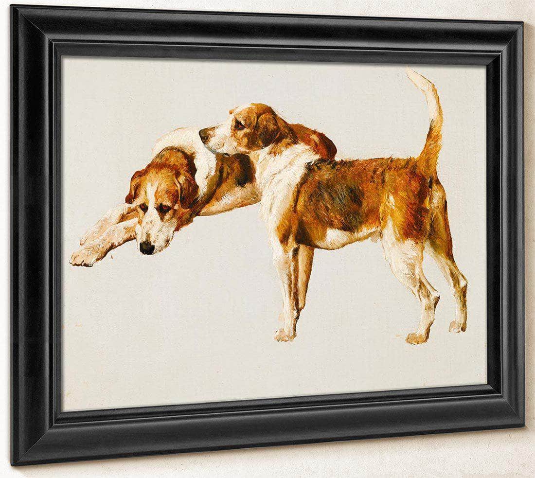 Studies Of A Hound By Arthur Wardle Fine Art Print