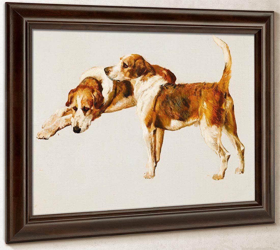 Studies Of A Hound By Arthur Wardle Fine Art Print