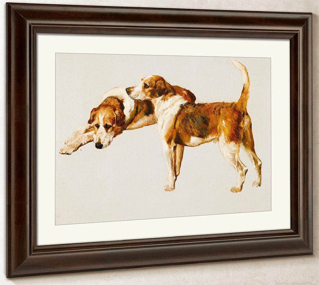 Studies Of A Hound By Arthur Wardle Fine Art Print
