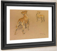 Studies Of A Terrier From Behind By Arthur Wardle Fine Art Print