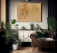 Studies Of A Terrier From Behind By Arthur Wardle Fine Art Print