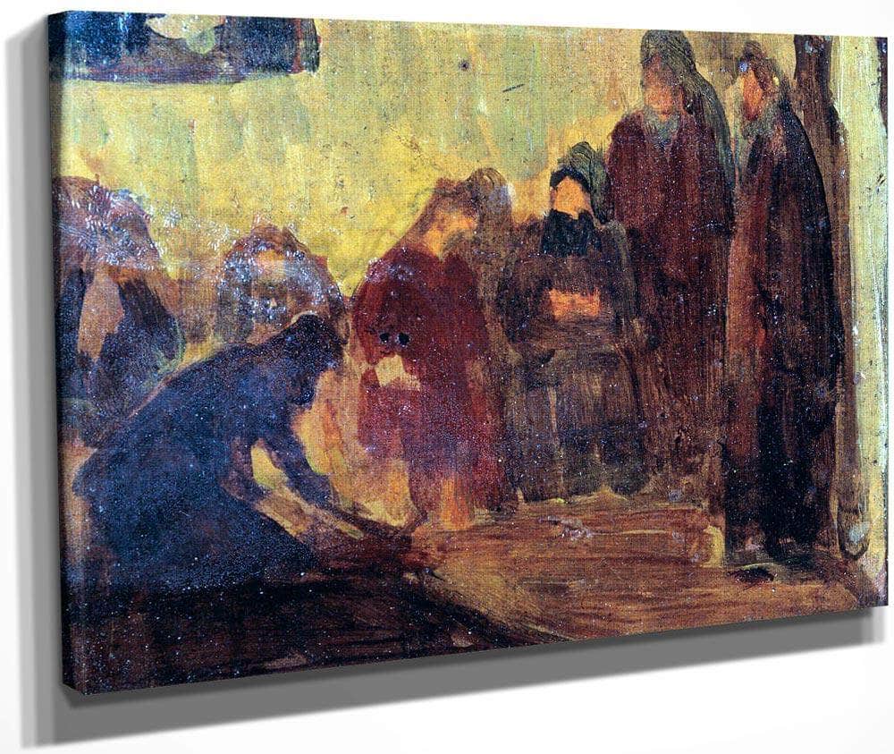 Study, Christ Washing The Feet Of The Disciples By Henry Ossawa Tanner Fine Art Print