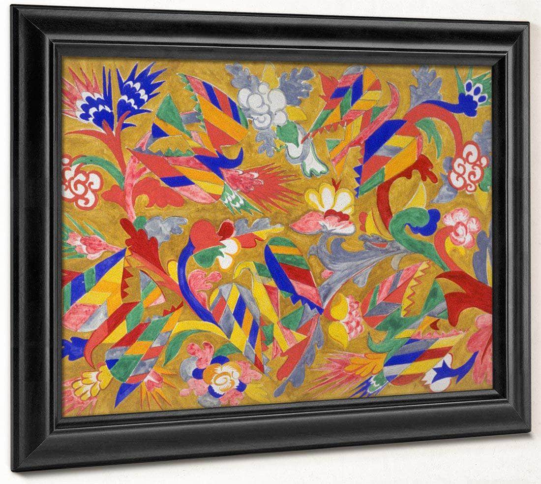 Study For A Curtain For 001039 Le Coq D 001039 Or 001039 1914 By Natalia Goncharova Fine Art Print